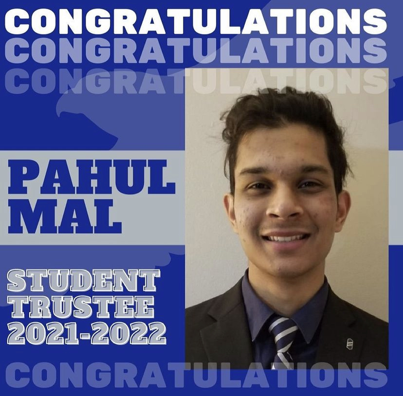 Congratulating+post+for+newly+elected+Student+Trustee+Pahul+Mal.+Photo+courtesy+of+Harpers+Student+Involvement.