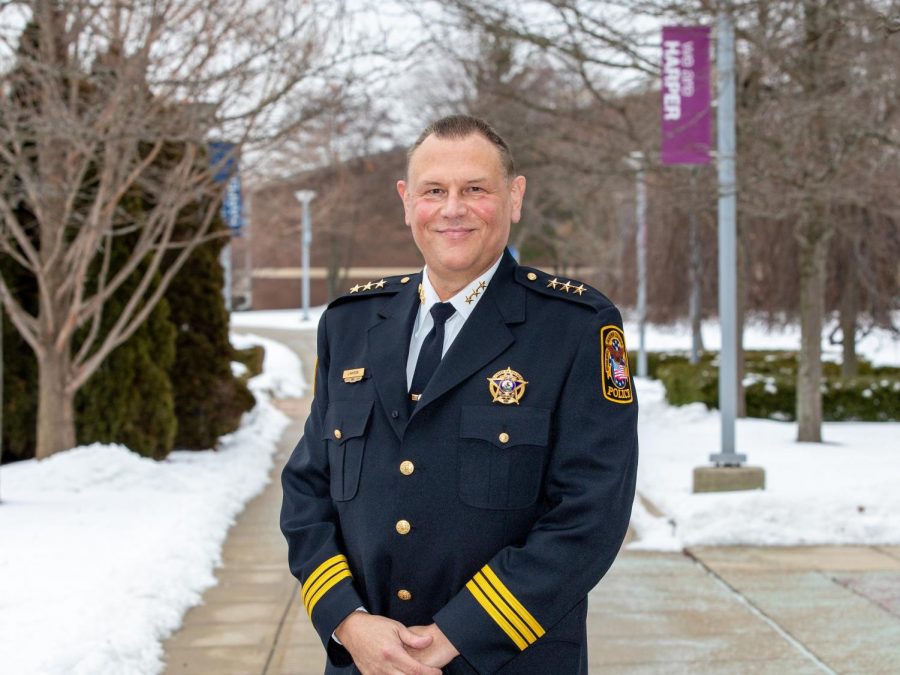 Harpers+new+Chief+of+Police%2C+John+Lawson%2C+was+sworn+in+January.+Photo+courtesy+of+Harper+College.