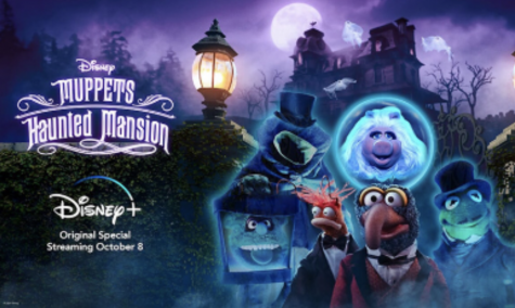 An announcement about Disneys Muppets Haunted Mansion special is shown above. (photo courtesy of the Walt Disney Company)