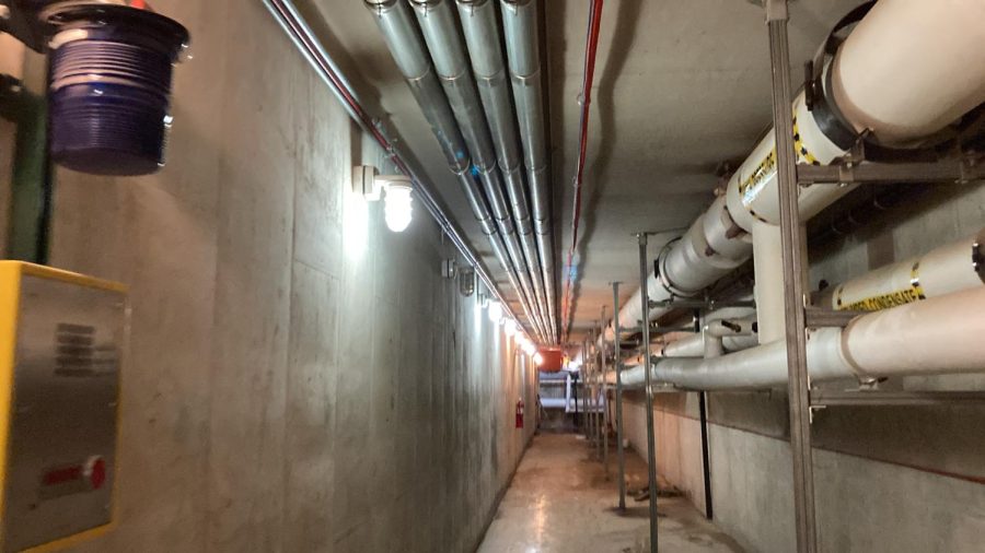 A look inside a tunnel underneath Harpers campus. (Photo by Ethan McClanahan.)