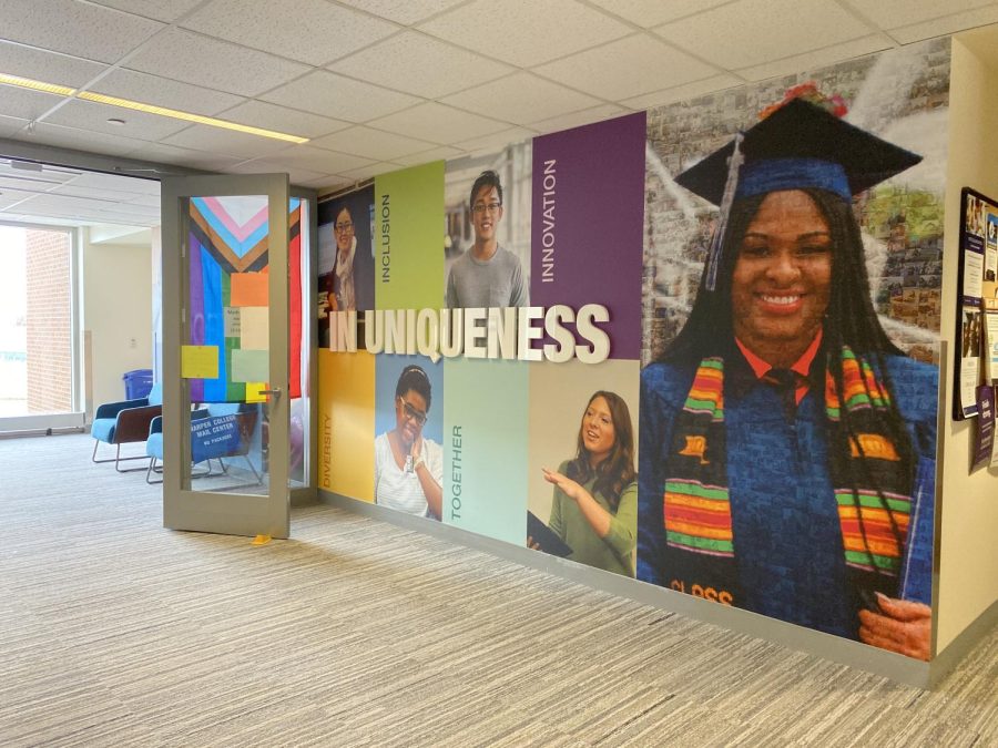 The entrance to the Multicultural Center, home of many clubs such as Latinos Unidos and the Black Student Union opened this year above building Starbucks in Building D. (Photo by Randall Deleonio.)