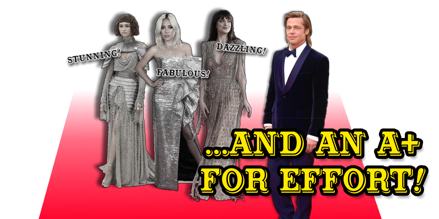Stars on the red carpet often find themselves to be the subject of discussion and relentless criticism based on how theyre dressed. Well, at least the women are – the bars so low for men that they might as well get a pass. (Graphic by Cole Altmayer)