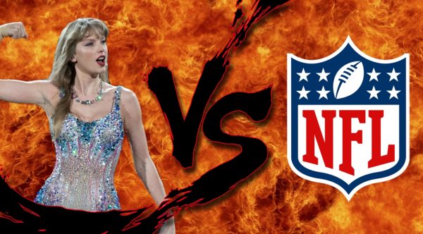 Some NFL fans feel like their sport has been under siege as a result of the influx of new fans Taylor Swift has brought in. But is it really necessary to see it as a Taylor vs. the NFL situation? Why do we have to pit two queens against each other like this? (Graphic by Cole Altmayer)